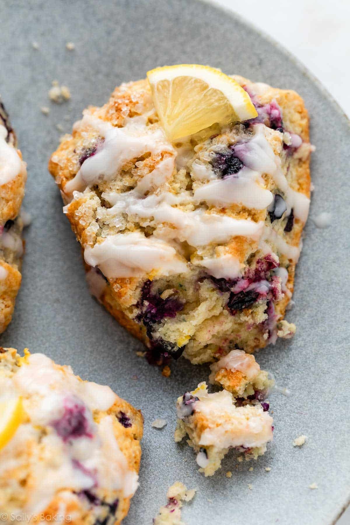 Easy Glazed Lemon Blueberry Scones: Master the Frozen Butter Hack